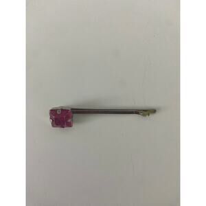 Vintage Pink rhinestone barrette